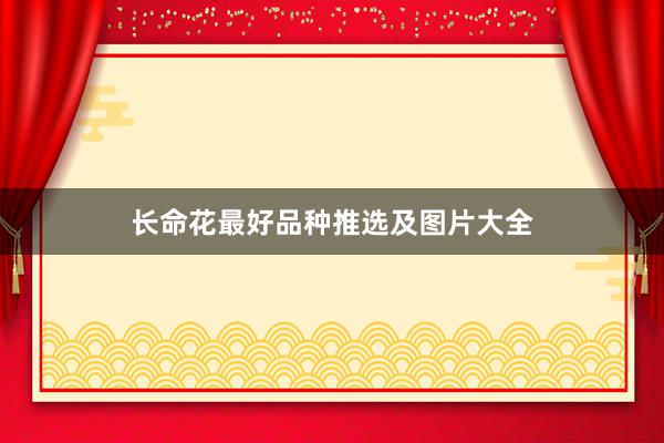 长命花最好品种推选及图片大全